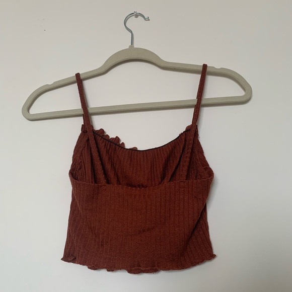 TWO FOR ONE BUNDLE - Two Ruched Lettuce-Edge Cami Tops - Picture 6 of 8